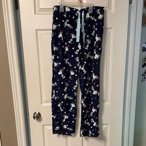 Peanuts Navy Pajama Bottoms with Snoopy Print